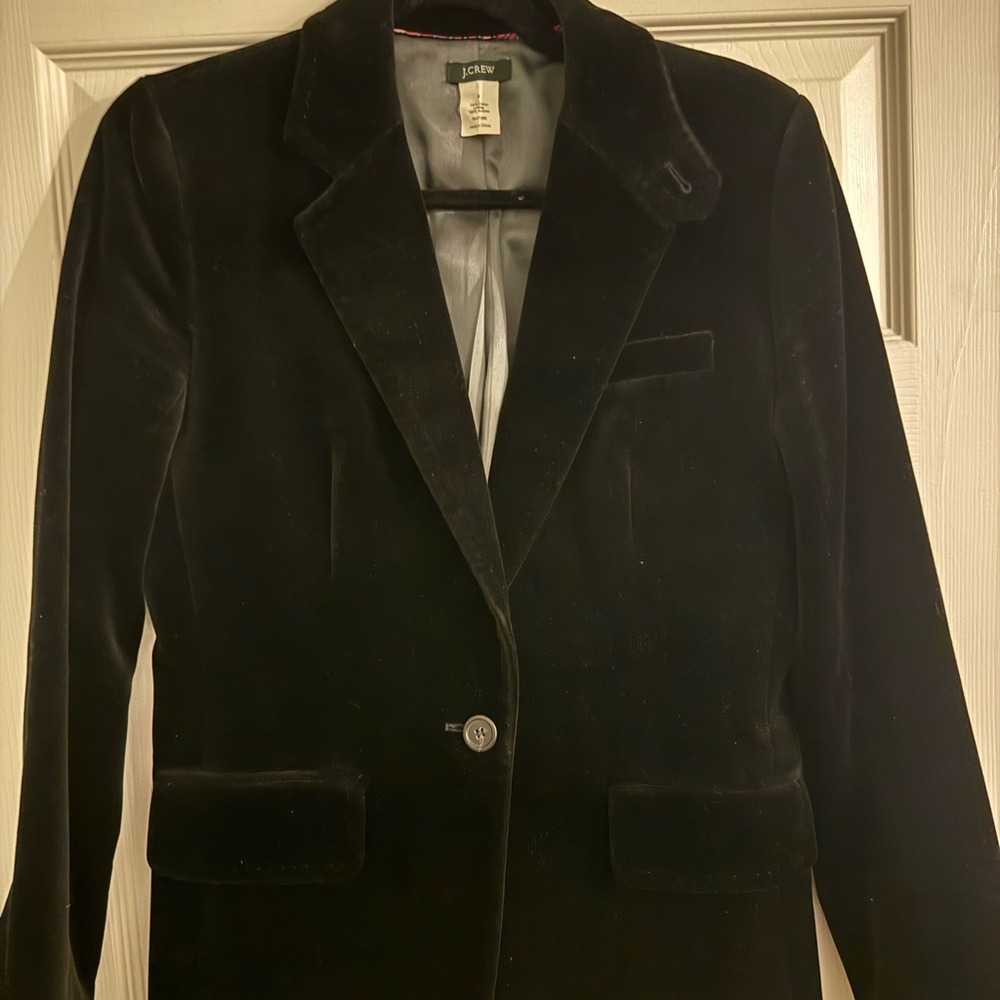J. Crew Women's Black Velvet Blazer